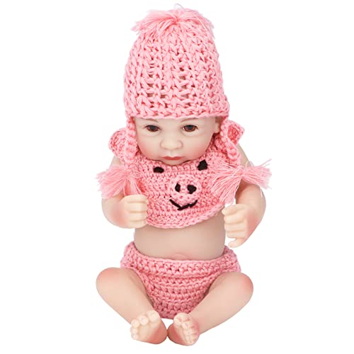 HappyFit 10 Zoll wiedergeborene Babypuppen, hohe Simulation, Flexible Gliedmaßen, gestrickte Kleidung, Neugeborenes Puppenspielzeug von HappyFit