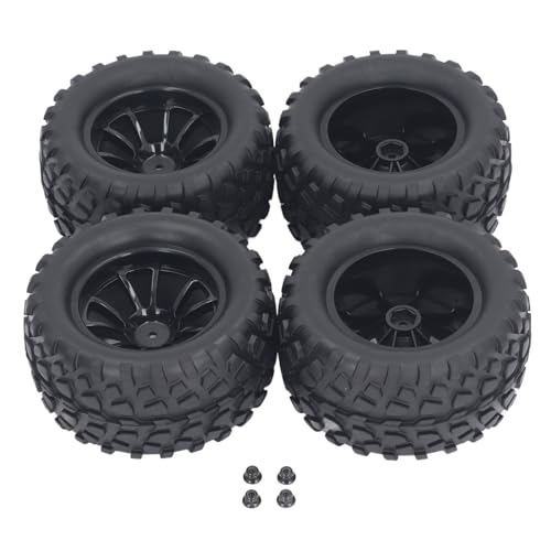 HappyFit 4 Stück 12 mm Sechskant 1/10 RC Truck und Reifen für Axial für Hsp für Redcat für Hpi Universal 10 Loch Radnabe RC Radreifen von HappyFit