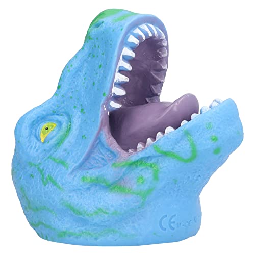 HappyFit Dinosaurier-Handpuppe, realistisches, weiches Halloween-Tyrannosaurus-Rollenspielspielzeug für Kinder (Blau) von HappyFit