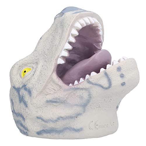 HappyFit Dinosaurier-Handpuppe, realistisches, weiches Halloween-Tyrannosaurus-Rollenspielspielzeug für Kinder (Grau) von HappyFit