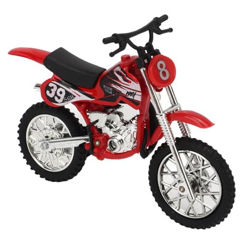 HappyFit Legierungs-Motorrad-Spielzeug-Ornament, realistisches Druckguss-Motorrad-Spielzeug für Kinder, Weihnachten (Rot) von HappyFit