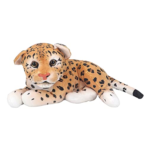 HappyFit Plüsch-Kuscheltier-Puppe, niedliches Simulations-Dschungeltier, weiches Futter, Tier-Plüschpuppenspielzeug für Wohnzimmer, Schlafzimmer (Leopard) von HappyFit