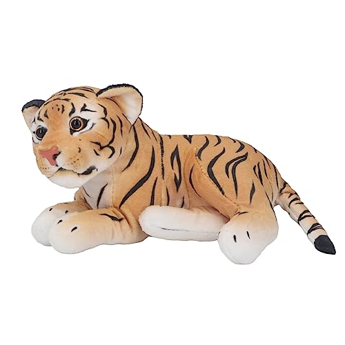 HappyFit Plüsch-Kuscheltier-Puppe, niedliches Simulations-Dschungeltier, weiches Futter, Tier-Plüschpuppenspielzeug für Wohnzimmer, Schlafzimmer (Tiger) von HappyFit