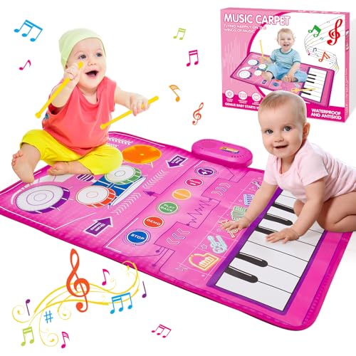 HappyGoLucky Baby Spielzeug 1 Jahr, Spielzeug ab 1 2 Jahre Baby Geschenk Mädchen 1. Geburtstag Mädchen Kinderspielzeug ab 1 2 Jahre Geschenk 1 Jahr Mädchen Musikinstrumente für Kinder ab 1 Jahr von HappyGoLucky