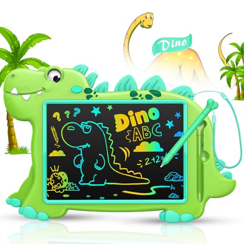 HappyGoLucky Dinosaurier Spielzeug ab 2 3 4 5 Jahre Junge Mädchen, LCD Schreibtafel Kinder Maltafel Zaubertafel Ostergeschenke Kinderspielzeug ab 2 3 Jahre Geschenk Mädchen 2-6 Jahre Junge von HappyGoLucky