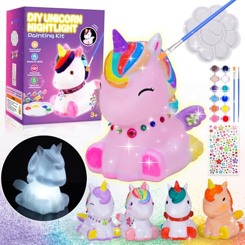 HappyGoLucky Einhorn Geschenke für Mädchen, Bastelset Kinder ab 3-10 Jahre Geschenk Mädchen 3-10 Jahre Einhorn Spielzeug ab 3-10 Jahre Mädchen Basteln Mädchen 3-10 Jahre Einhorn Bastelset von HappyGoLucky