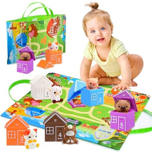 HappyKidsClub Montessori Baby Spielzeug ab 1 2 3 Jahre, Motorikspielzeug ab 1 Jahr Junge Mädchen Kinder Geschenke ab 1 2 3 Jahre Badespielzeug 6-18 Monate von HappyKidsClub