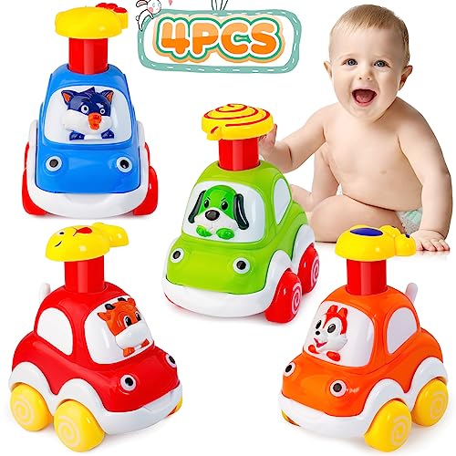 HappyKidsClub Spielzeug ab 1 2 3 Jahre,Spielzeugautos ab 1 Jahr Baby Spielzeug Kinderspielzeug ab 1 Jahr Baby Auto Spielzeug Aufziehauto Kleinkind Spielzeug Auto für Kinder TUT TUT Baby Flitzer von HappyKidsClub