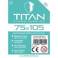 Shield Sleeves 1028506 - Shield Titan 16, 100 Super Sleeves für Kartengröße 75 x 105 mm, Spielkarten-Schutzhüllen von Happyshops