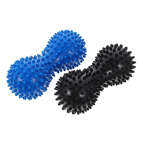 Happyyami 1 Satz Erdnussbälle Massageball Massagegerät Massagegerät Igelbälle Fitnessbedarf Fitnesszubehör Erdnussform Massagegerät Muskelentspannungsgerät Fitnessbedarf Pvc 2Stk von Happyyami