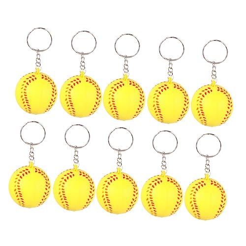 Happyyami 1 Satz Schlüsselanhänger Schlüsselanhänger Schlüsselanhänger Für Baseball Schlüsselanhänger Baseball-schlüsselanhänger Anhänger Schlüsselanhänger Yellow 20st von Happyyami