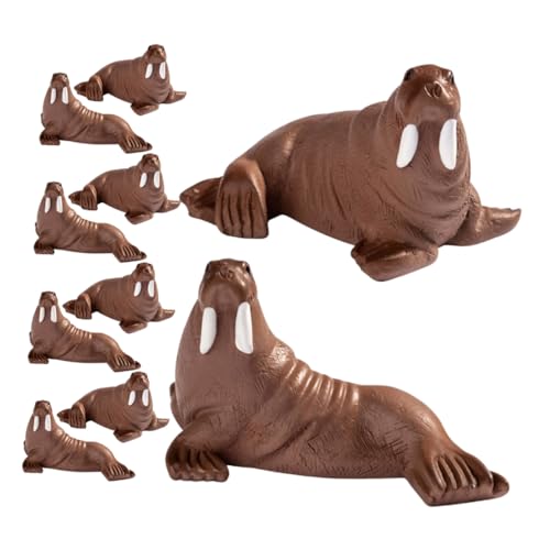 Happyyami 10st Walross-Puppe Minitiere Zum Basteln Miniatur-feen Spielzeugtiere Mini-meerestierfiguren Tierisches Spielset Tiere Mini-gartenfiguren Minifiguren Coffee Harz von Happyyami