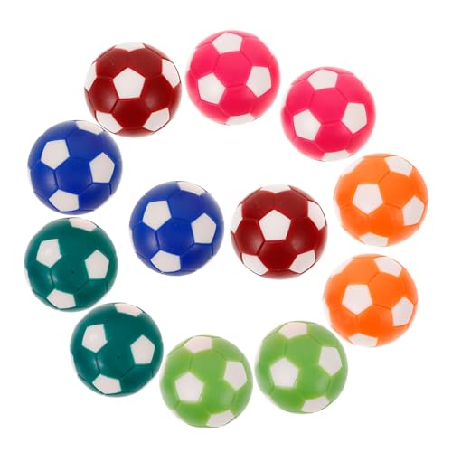 Happyyami 12 Stück Mini Fußballmaschine Tischspiel Fußbälle Tischfußball Zubehör Tischfußball Bälle Tischspiel Bälle Tischfußball Tisch Tischfußball Teile Kunststoff von Happyyami