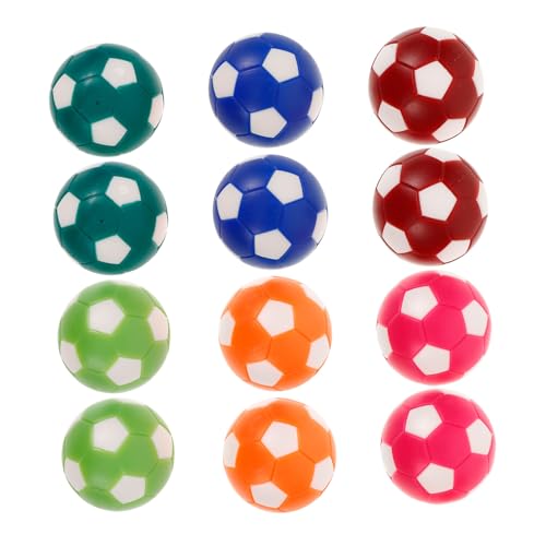 Happyyami 12Pcs Mini Football Machine Schreibtisch Fußball Ersatz Foosball Tisch Ball Desk Soccer Game Bälle Foosballs Ersatzkugeln Desk Game Bälle Foosball Ball Plastik Plastik von Happyyami