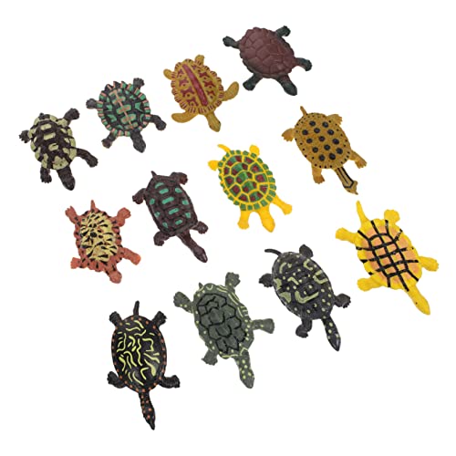 Happyyami 12St simulierte Schildkröte Zubehör Aquarium-Ornament Kinderspielzeug Spielzeug für kinder Spielzeuge Modelle Aquarienschildkrötenmodell Aquarium-Dekor Tier schmücken Dekorationen von Happyyami