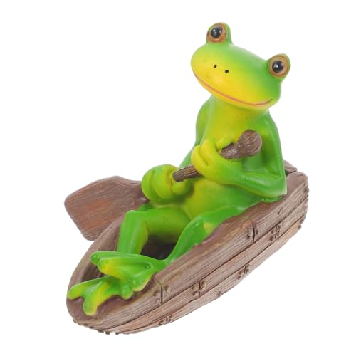 Happyyami 1Stk Frosch aus Harz Anglerfisch Mini-Plüschtiere Fingerpuppen für Kleinkinder Frösche Tank wohnzimmerdeko wohnungseinrichtung raumdeko Desktop-Schmuck Harzornament Green von Happyyami