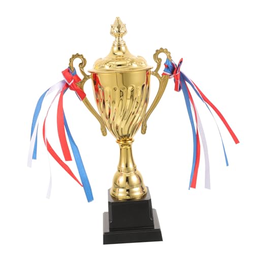 Happyyami 1stk Spiel Trophäe -trophäe Fußball-trophäe Trophäenschale Große Trophäe Großer Trophäenpokal Gold Sport Trophäe Wettbewerbstrophäe Spielzeug Trophäenspielzeug Fußballpokal von Happyyami