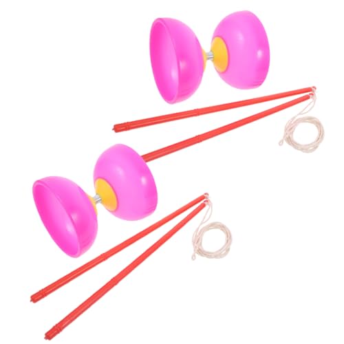 Happyyami 2 Sätze Dreilager-diabolo Coole Gadgets -jo-jo-bälle Sensorische Bälle Ball Doppelter Kinderwagen Neuheit Brettspiele Für Draußen Retro Spiele Für Draussen TPU von Happyyami