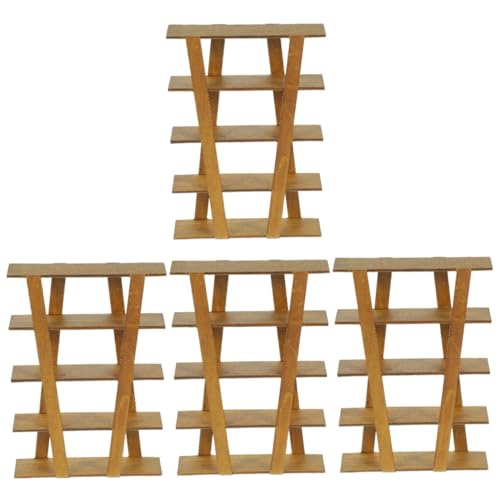 Happyyami 4 Stück Mini-Holzmöbel Storage Shelves Storage Shelf verkleidung stylingbã¼rsten House Decoration dekorative Miniaturmöbel Landschaftsgestaltung von Miniaturmöbeln von Happyyami