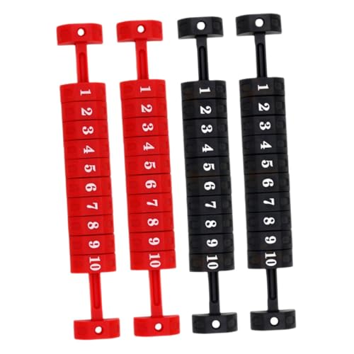 Happyyami 4pcs Fußball Tisch Scorer Kleine Punktzahl Marker Tischfußball Score Keeper Desktop Spiele Scoring Zähler Für Tischfußball Schwarz Rot von Happyyami