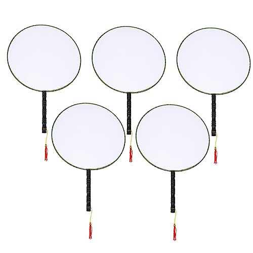 Happyyami 5 Stück Teiliges DIY Malset Fächer Blanko Fächer zum Bemalen Handgefertigte Kunstfächer mit Aufhängeschnur Kreatives Bastelset für Mädchen Kindergarten und Freizeit Happyyami 5 Stück Teiliges DIY Malset Fächer Blanko Fächer zum Bemalen Handgefertigte Kunstfächer mit Aufhängeschnur Kreatives Bastelset für Mädchen Kindergarten und Freizeit von Happyyami