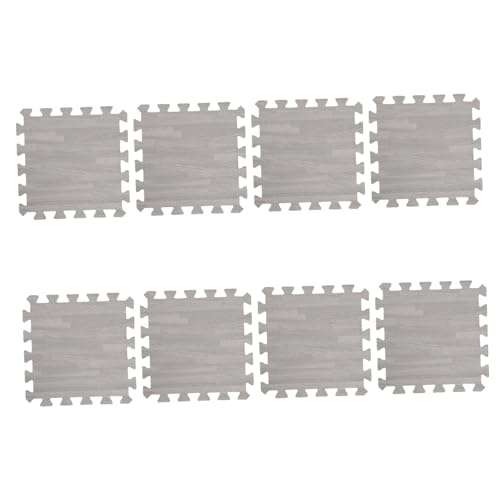 Happyyami 8St Bodenmatte Spielmatte aus Schaumstoff Kleinkind kriechen Krabbelmatte für Babys Spielmatte für Babys Puzzle Spielmatte tragbare Puzzlekissen spielt Bodenbeläge Grey von Happyyami