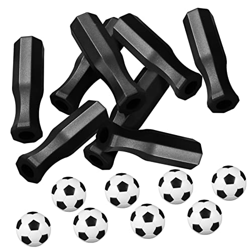 Happyyami Fussball Spiel 8er Set Tischfußball Griffe Ersatz Octagon Griffe Für Kicker Hochwertige Kunststoffgriffe Für Tischfußballspiel Inkl 8 Bälle 36mm Ideal Für Familienunterhaltung Und von Happyyami