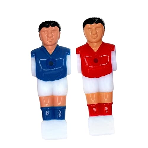 Happyyami Tischfußball Ersatzteile 9 Stück Männer Spieler Puppen Fußball Spielzeug Kunststoff Material Rot Standard Stange Fit von Happyyami