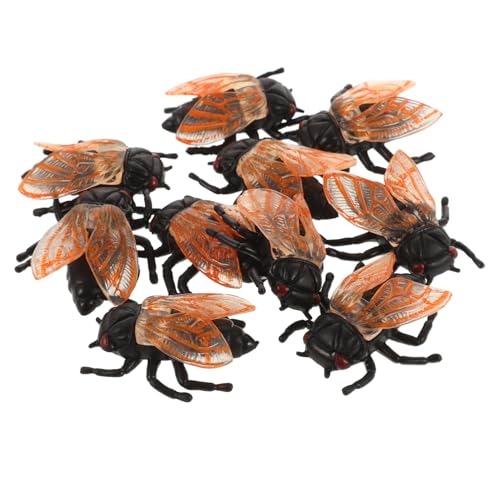 Happyyami Goldene Zikade Aus Kunststoff: Gefälschtes Zikade-Modell Realistische Insektenfiguren Spielzeug Figur Fliege Scherzspielzeug Streichspielzeug von Happyyami
