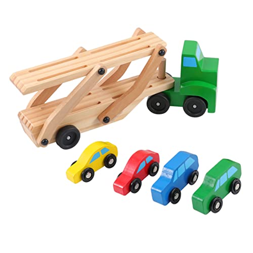 Happyyami Holz Doppel Schicht äger Loader Für Jungen Kreatives Interaktives Für Kognitive Entwicklung Transporter Für Spielzeugautos Zufällige Farbe Pädagogisches Lernspielzeug Für von Happyyami