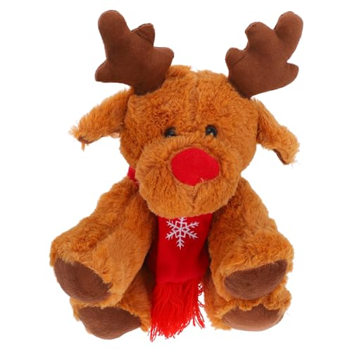 Happyyami Rentier Gefülltes Plüschtier Elch Hirsch Puppe Spielzeug Weihnachten Stofftiere Plüschtier Für Mädchen Kinder Kinder von Happyyami