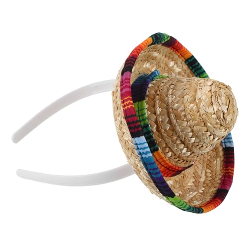 Happyyami Sombrero-Partyhüte Mexikanisches Sombrero-Stirnband Cinco De Mayo Mini-Mexikanische Partyhüte Haustier-Hundewelpen-Kopfbedeckung Haarreifen Für Fiesta-Partygeschenke von Happyyami