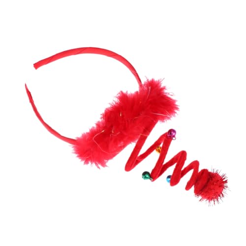 Happyyami Weihnachten Glocken Haar Hoop Stirnband Mit Federn Party Kopfschmuck Für Mädchen Rot Festlicher Haarschmuck Für Weihnachten Und Anlässe von Happyyami