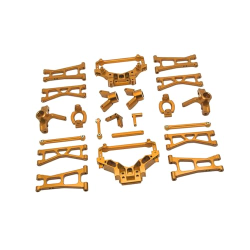 Harilla 1/14 RC-Auto, Metallteile, RC-Autoteile-Kits, Robustes Spielzeug, Hobby-Zubehör, RC-Modellfahrzeugteile für 14321 Crawler-Modell, RC-Auto, Gold von Harilla