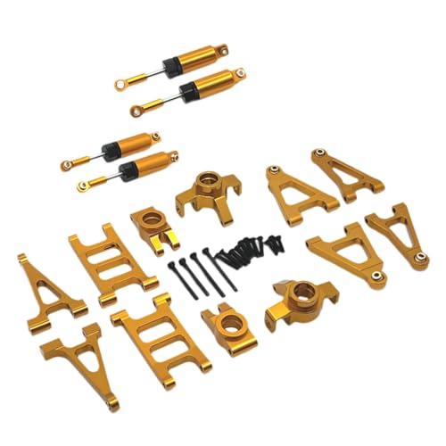 Harilla 1/14 RC Auto Metallteile RC Modell Fahrzeugteile Professionelles Spielzeug Hobby Metall Upgrade Zubehör für 14301 14302 14303 Fahrzeug, Gold von Harilla