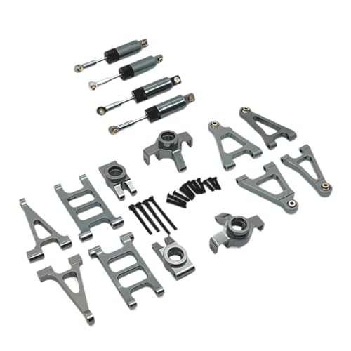 Harilla 1/14 RC Auto Metallteile RC Modell Fahrzeugteile Professionelles Spielzeug Hobby Metall Upgrade Zubehör für 14301 14302 14303 Fahrzeug, grau von Harilla