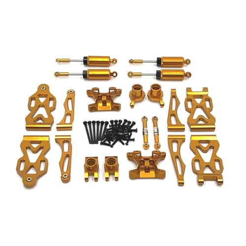 Harilla 1/16 RC-Auto, verbesserte Metallteile, RC-Autozubehör, robuste Ersatzzubehör-Kits für Q130A C8805, DIY-Zubehör, RC-Hobby-Auto, Golden von Harilla