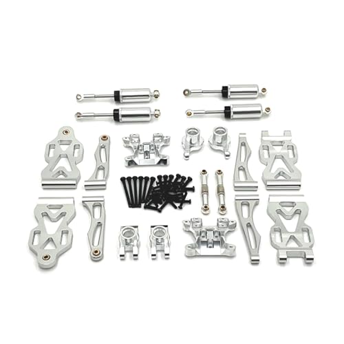 Harilla 1/16 RC-Auto, verbesserte Metallteile, RC-Autozubehör, robuste Ersatzzubehör-Kits für Q130A C8805, DIY-Zubehör, RC-Hobby-Auto, Silber von Harilla