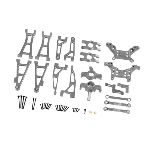 Harilla 1/16 RC -Auto -Upgrade -Set CNC -Metallmodifikation Sturdes Teile Lenkanordnung für 16207 RC -Fahrzeuge Hobbymodell ersetzen, Silber von Harilla