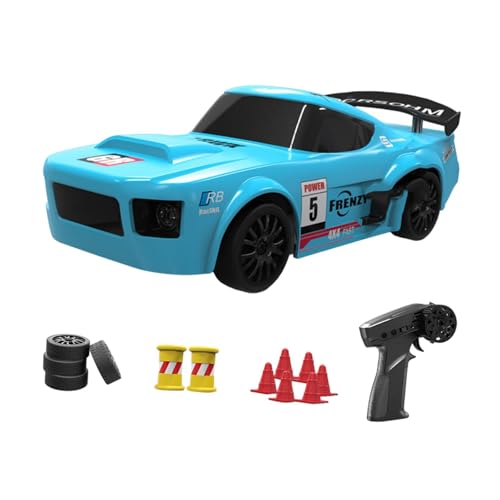 Harilla 1/24 RC Reifen Auto Modell Fernbedienung Auto 4WD Wiederaufladbare Rennen Sport Spielzeug Rennauto für Erwachsene Kinder Kinder Geschenk, Blau von Harilla