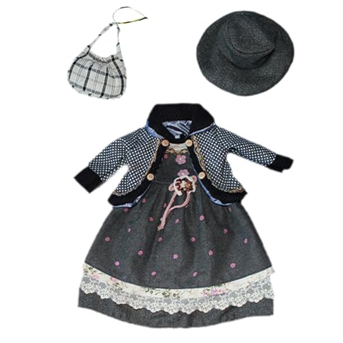 Harilla 1/3 Keramikpuppenkleiderkleid Flexibilität für Kinder Geburtstagsgeschenk Koordination süße Outifit Puppenkleidung für 60 cm-65cm Puppe, Schwarz von Harilla