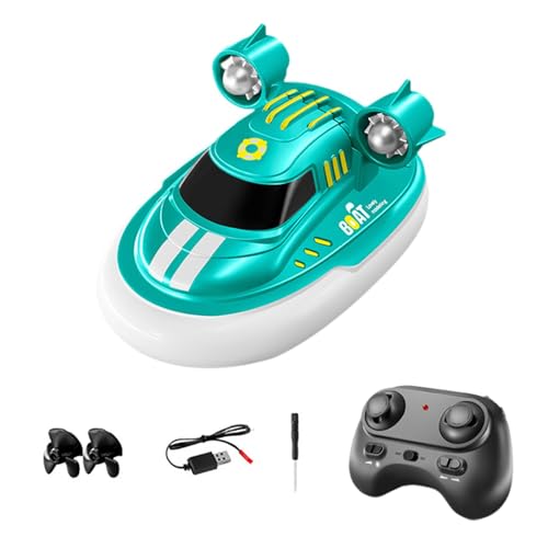 Harilla 1/32 Mini-RC-Boot, ferngesteuertes Boot, Geschwindigkeitseinstellung, Mini, 2,4 GHz, Spiel-Wasserspielzeug, Badewannen-Spielzeugboote für Jungen, GrÜn von Harilla