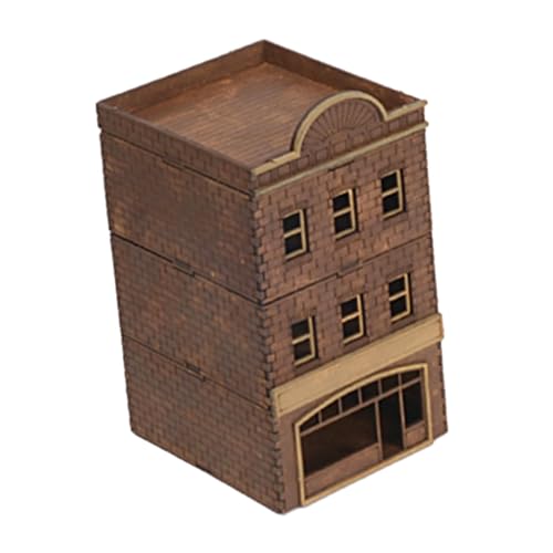 Harilla 1/72 Holzarchitektur 3D-Holzpuzzle Holzhaus Modellgebäude DIY-Kits für Jungen Mädchen Dekoration Dioramen Einzigartige Geschenke, Stil D von Harilla