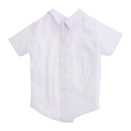 Harilla 1: 6 Frauen Kurzarm weibliche Puppen -Sommer -Shirt Classic Button Down Fashion Mini Puppe Casual Tops für 12 '' Actionfigur Körper, Weiß von Harilla