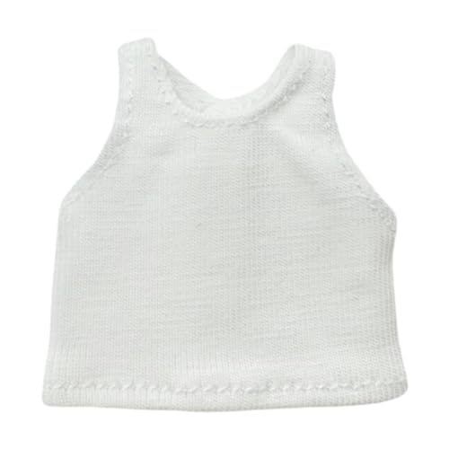 Harilla 1:12 BJD Puppenpullover Weste Top Kleidung für kleine Mädchen Cosplay Dress up für 14cm Prinzessinnenpuppe Fashion Girl, Weiß Harilla 1:12 BJD Puppenpullover Weste Top Kleidung für kleine Mädchen Cosplay Dress up für 14cm Prinzessinnenpuppe Fashion Girl, Weiß von Harilla