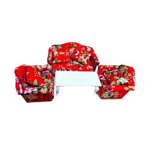 Harilla 1:12 Puppenhausmöbel Sofa Winziges Sofa Accessoire Lebensszene Realistisches Geschenk Mini Couch Rollenspiel Spielzeug für Schlafzimmer BJD Puppe, Style A von Harilla