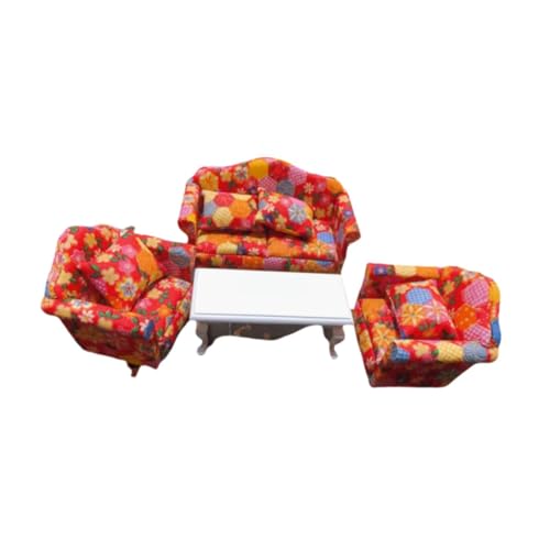 Harilla 1:12 Puppenhausmöbel Sofa Winziges Sofa Accessoire Lebensszene Realistisches Geschenk Mini Couch Rollenspiel Spielzeug für Schlafzimmer BJD Puppe, Style B von Harilla