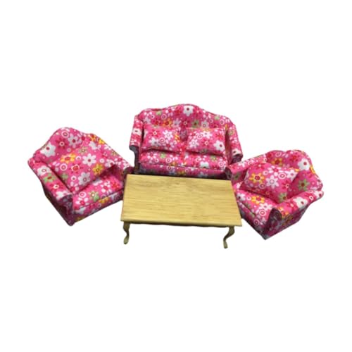 Harilla 1:12 Puppenhausmöbel Sofa Winziges Sofa Accessoire Lebensszene Realistisches Geschenk Mini Couch Rollenspiel Spielzeug für Schlafzimmer BJD Puppe, Style C von Harilla