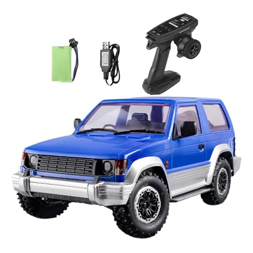 Harilla 1:14 RC Crawler Auto, Simuliertes Kletterauto, Hobby-Spielzeug für Kinder und Jungen, 4WD, LED-Leuchten, Bürstenloser Motor, Bereit für jedes, Blau von Harilla