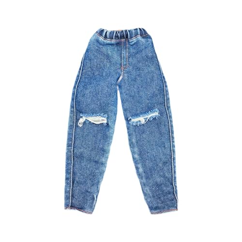 Harilla 1:6 Actionfiguren Jeans Puppenkleidung Weiche Kinder Erwachsene Geschenke Modell Modische Puppendekoration 12 Zoll männliche Figur Hose, blau zerrissen von Harilla